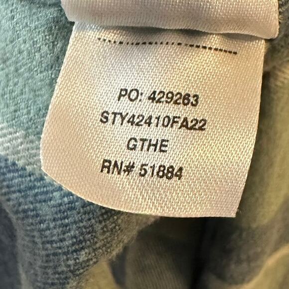 Patagonia Men's Green Flannel Button Up Shirt Long Sleeve Chest Pocket Size XL - Picture 4 of 5